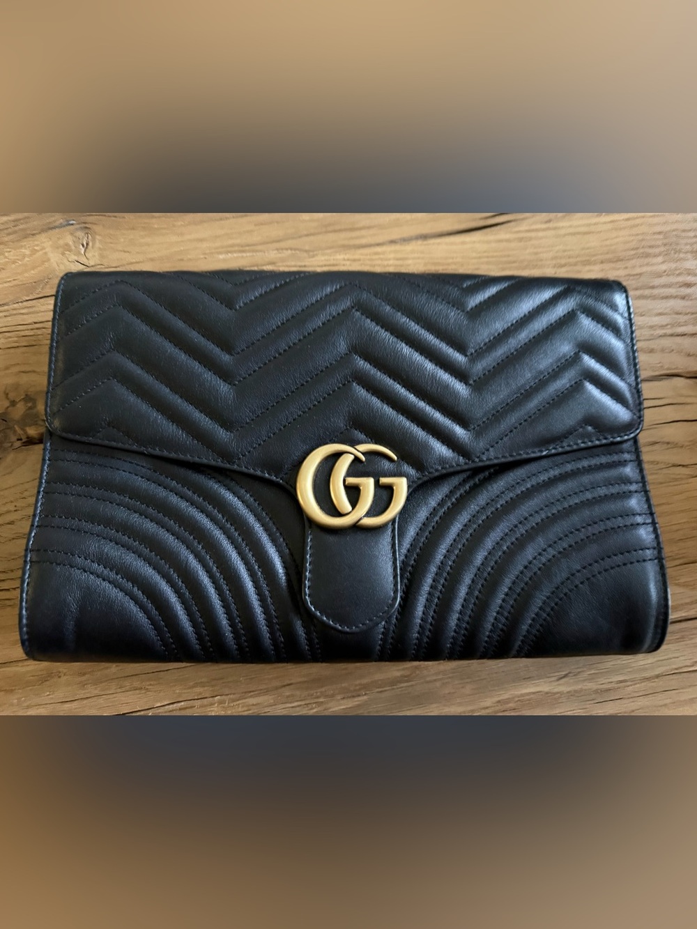 Gucci Double G Marmont Leather clutch - Picture 1 of 5